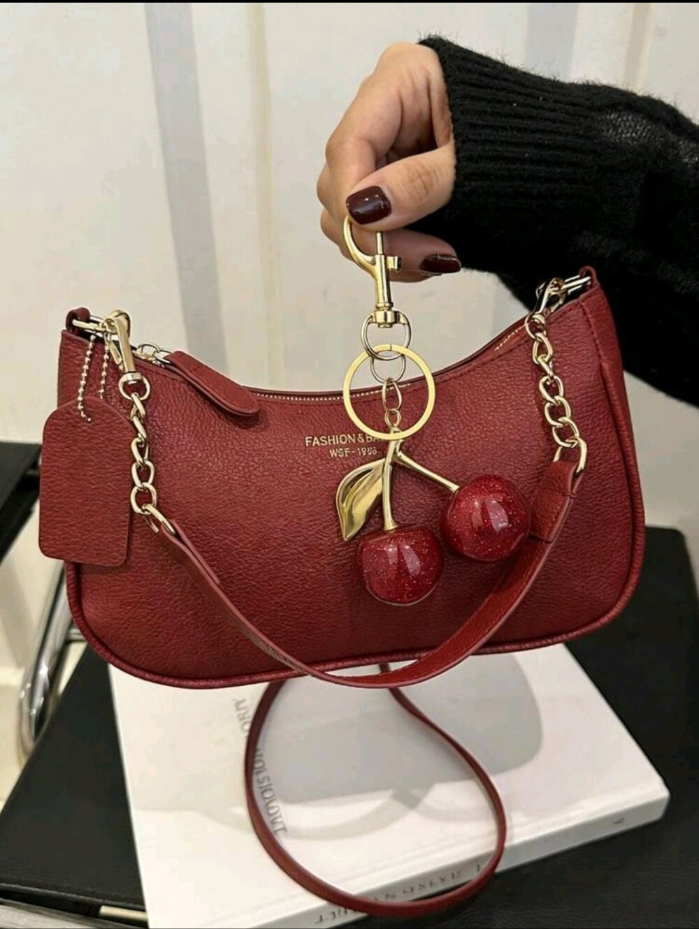 BRAND NEW ** Red Cherry Accent Shoulder Bag